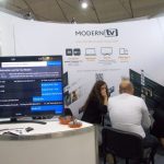 Игрище за виртуален футбол на изложението „ДиТех“ в Пловдив